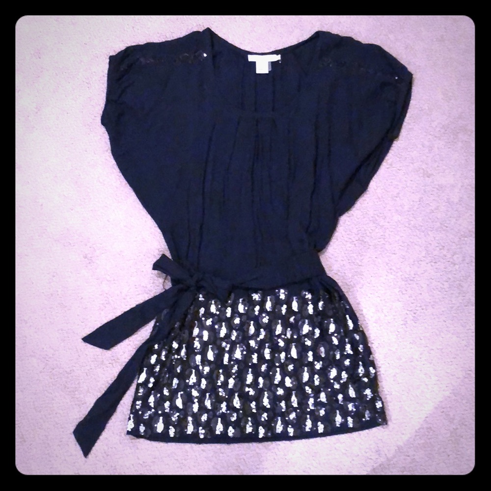 Navy and Sequinced Tunic